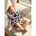thumbnail image 5 of BemeyourBBs Western Baby Girl Cowgirl Clothes Toddler Baby Girl Birthday Outfit 1st 2nd Years Old Birthday Clothes Bubble Romper Cow Print Flying Sleeve Bpdysuit Playsuit Summer Clothing, 5 of 9
