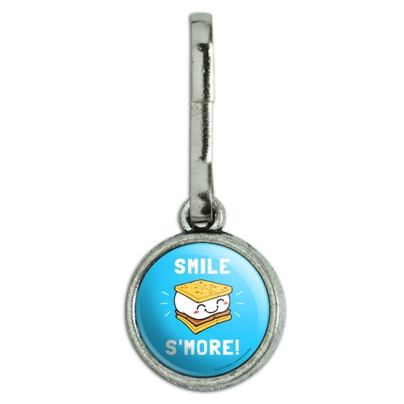 Smile S'More Funny Humor Antiqued Charm Clothes Purse Suitcase Backpack Zipper Pull Aid