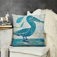 thumbnail image 2 of YINGXI Throw Pillow Covers for Outdoor Decor Cartoon Blue Marine Organism &nbsp;&nbsp;&nbsp;Retro Cushion Case Hello Summer Beach () 22x22in, 2 of 5