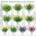 thumbnail image 3 of 20 Bundles Realistic for Outdoors, UV Resistant No Fade Fake Flowers with Plastic Faux Shrubs Plants for Garden Patio Porch Window Box Home Wedding Farmhouse Outside Hanging Decor, 3 of 5