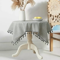 Btomtd Small Cotton and Linen Floral Tablecloth, Dirt Proof Heat Insulation Table Mat, Home Use Coffee Table Cloth and Cover for Dining Decor, 24"x24", D