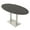 Asian Night w/Silver Base, variant on Oval Bistro Height Meeting Table Double Metal Base 46x72 Bar Table