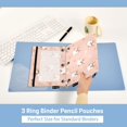 thumbnail image 4 of Dailycode 2 Pack Pencil Pouch for 3 Ring Binder Smooth Zipper Folders with Pockets Clear Window Pencil Case, Corgi Dog and Paw Prints, 4 of 5