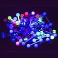 thumbnail image 2 of Surgical Steel Acrylic Straight Barbell 14 Gauge Tongue Ring - 50 Pack, 2 of 2