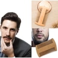 thumbnail image 4 of PVCS Wooden Beard Comb Anti Static Wood Pocket Comb with Fine Coarse Teeth For Beard, 4 of 9