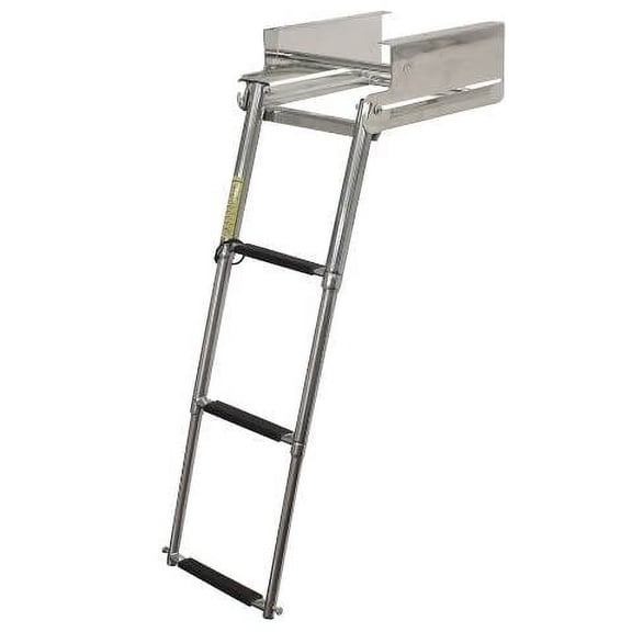 Garelick Marine Boat Under Platform Ladder 19623-28 | Slide-Out 3 Step 36 1/8 Inch