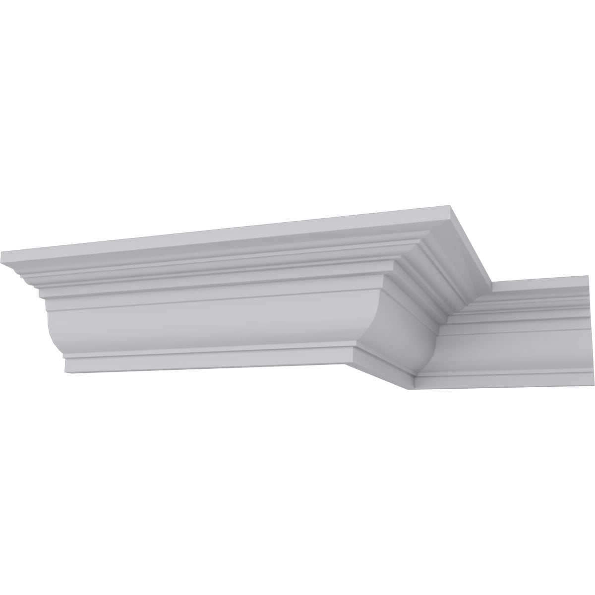 3"H x 3 1/2"P x 4 3/8"F x 94 1/2"L Bedford Cove Crown Moulding