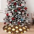 thumbnail image 5 of Lsque Flowers And Gnomes Bees Print Christmas Tree Skirt, Tree Skirt with Ties or Velcro, Perfect for Holiday Decorations, Halloween, and New Year-36", 5 of 7