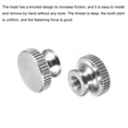 thumbnail image 5 of Knurled Thumb Nuts, 10 Pack M4 x D12mm x H8mm 304 Stainless Steel Blind Hole Nuts, 5 of 6