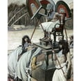thumbnail image 2 of Tissot, James 26x31 Black Ornate Wood Framed with Double Matting Museum Art Print Titled - Pharaoh and The Midwives, 2 of 4
