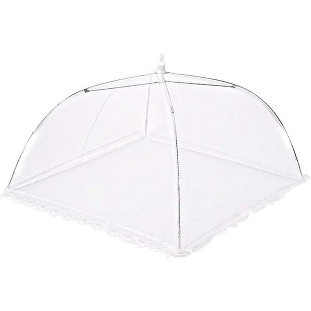 17" - Cubierta de malla para alimentos para exteriores, tiendas de campaña, picnics, barbacoas, reutilizable y plegable