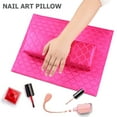 thumbnail image 4 of 2Pcs Foldable Soft Silk Nail Art Hand Pillow Hand Cushion for Arm Rest Manicure Salon (Rose Red, 4 of 5