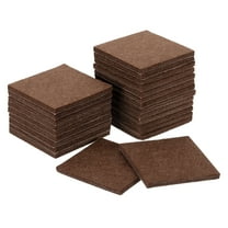 Furniture Pads, 24Pcs 2.5" - Square Self Adhesive Felt Furniture Pads, Floor Protectors for Furniture Feet Chairs Legs Hardwood Floors (Brown)
