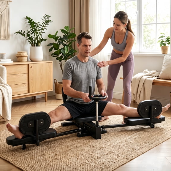 Leg Stretcher Machine 0-180° Adjustable, Split Training Machine with Long Leg Pad, Leg Split Machine for Home Fitness