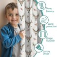 thumbnail image 3 of Blackout Kids Curtains,White Deer Skull Flower Pattern Childrens Insulated Curtains Set Of 2,Bedroom Essentials,Toddler Room Decor 52"x63", 3 of 5