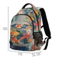 thumbnail image 2 of FORMRS Kids School Backpack Elementary Student Unisex Travel Bookbag with Reflective Stripes, Green Goldfish, 2 of 7