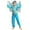 F111-Sky Blue, variant on FYDUU Girls Belly Dance Outfit Kids Belly Dance Girl Clothes Halloween Performance Sets Long Sleeve Crop Top Pants Sets 3-4 Years