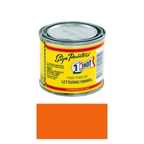 1/4 Pint 1 Shot ORANGE Paint Lettering Enamel Pinstriping & Graphic Art