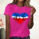 thumbnail image 2 of Blusa informal de manga corta con cuello redondo y estampado suelto de verano para mujer con estilo OAVQHLG3B Store  lin121212, 2 of 4