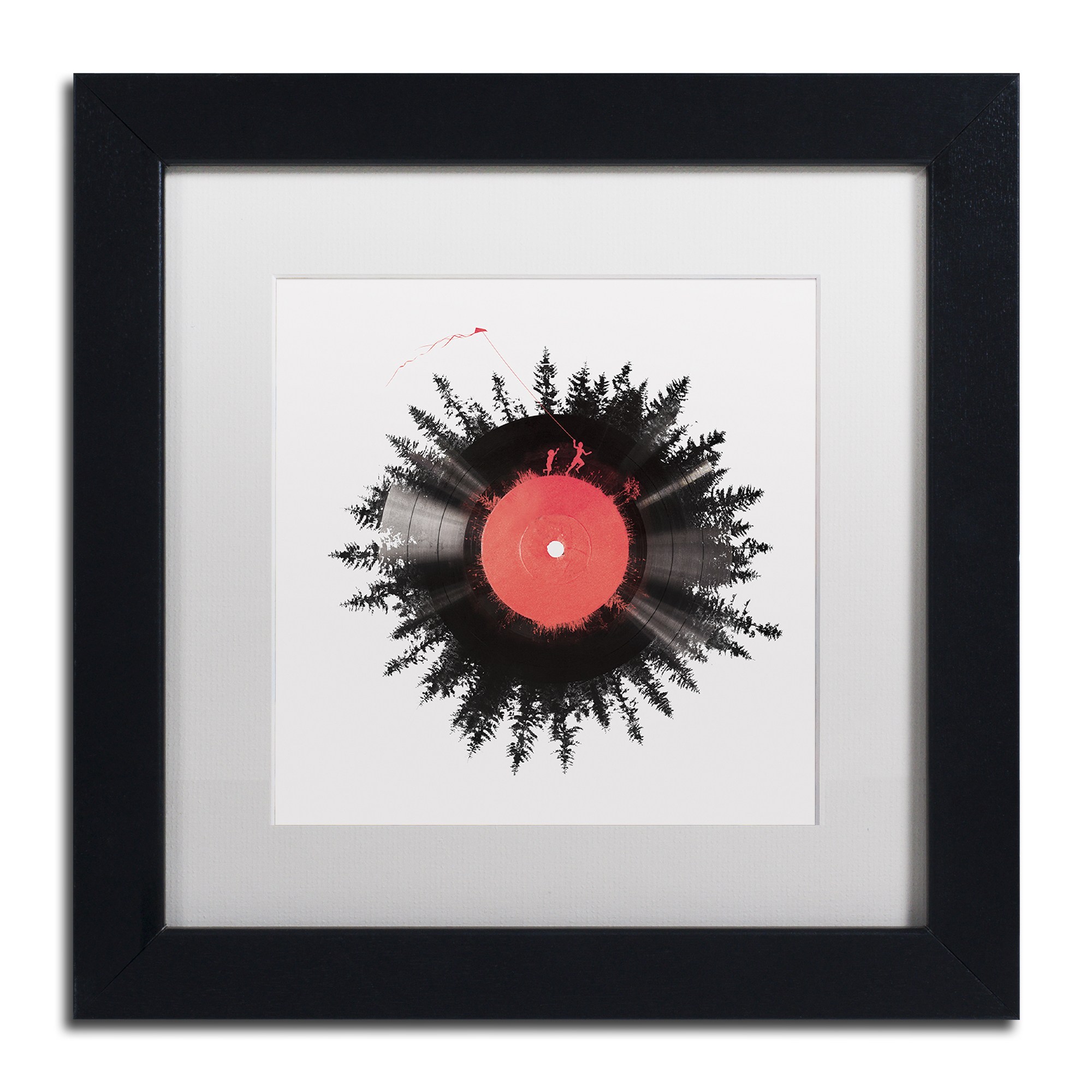 Trademark Fine Art 'The Vinyl Of My Life' Canvas Art by Robert Farkas, White Matte, Black Frame