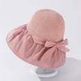 thumbnail image 6 of CoCopeaunts Wide Brim Bucket Hat for Women Spring Summer Leisure Sunscreen Fisherman Hat Ladies Outdoor Anti-UV Straw Hat Top, 6 of 8