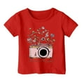 thumbnail image 1 of JTieacloth T-Shirt à Manches Courtes pour Garçons Col Rond Décontracté Tee Graphique pour Enfants Haut Élastique Confortable pour Usage Quotidien Tenue Printemps Été École Tailles 1-2 Ans, 1 of 3