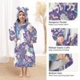 thumbnail image 4 of Wearable Blanket with Sleeves and Pocket Oversized Hooded Sweatshirt 3-14 YR Unicorns and Pegasi Pattern S, 4 of 7