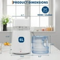 thumbnail image 3 of EastVita 1.5Gal/6L Stainless Steel Home Countertop Water Distiller with Glass Container, 750W Desktop Drinking Purifier Filter Distilling Kit, 3 of 7