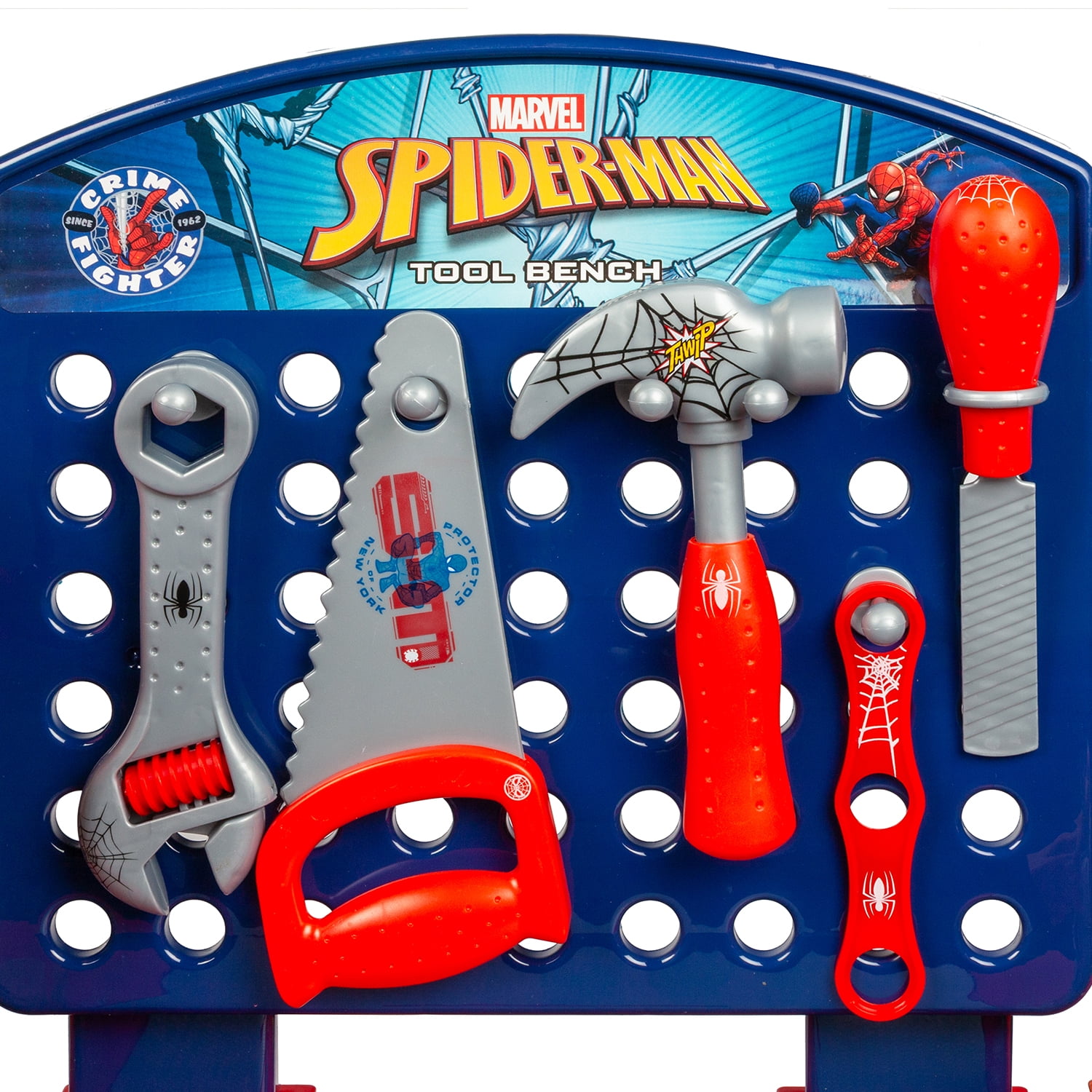 World Tech Toys Spider-Man Tool Bench Playset, Take Apart Car, 54