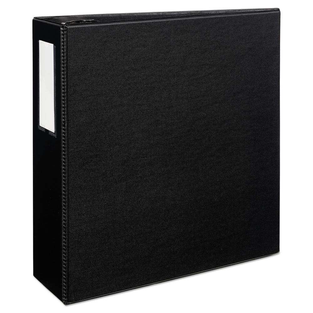 Avery 09300 Durable 1 in. Capacity 11 in. x 8.5 in. 3 Ring View Binder with DuraHinge - Black