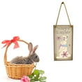 thumbnail image 2 of BToBackyard Happy Easter Sign Crafts Rabbit Hanging Birthday Gifts Ornament Wood Party Supplies Decor Festival Wooden, 2 of 7