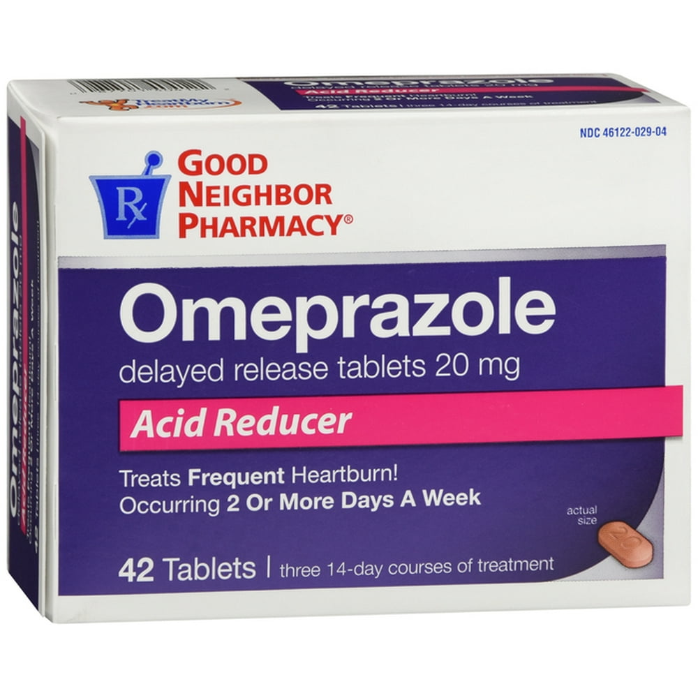 Omeprazole Delayed Release Tablets 20mg Acid Reducer, 42 Count