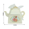 thumbnail image 3 of Efavormart 25 Pack | 4" Mini Teapot Favor Boxes Light Ivory Tea Time Gift Box with Ribbon, 3 of 5