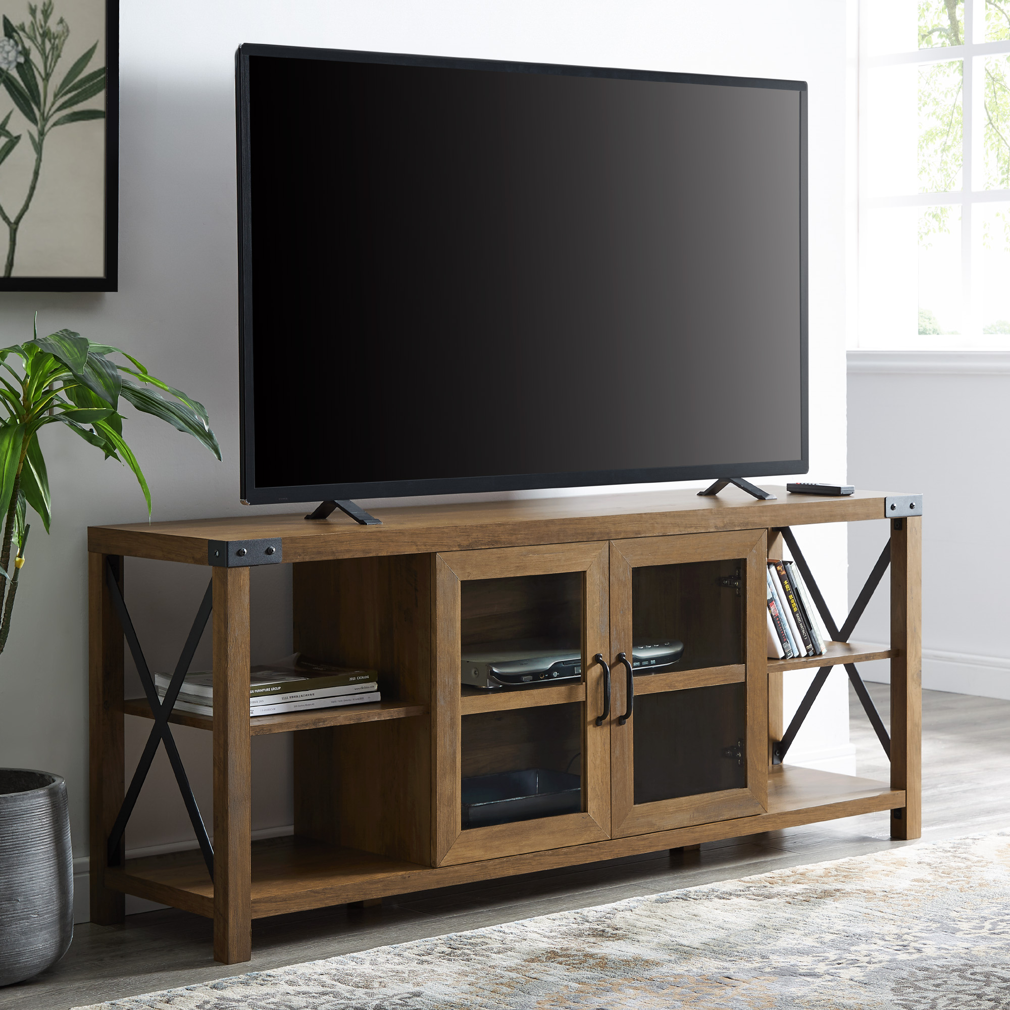 Magnolia 2Door Reclaimed Barnwood TV Stand by Desert Fields