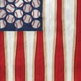 thumbnail image 3 of Magnolia Garden Red White Blue Baseball Batt 19 x 13 Polyester Small House Flag, 3 of 3