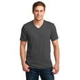 thumbnail image 2 of Anvil Lightweight V-Neck T-Shirt (982) Smoke Grey, L, 2 of 2