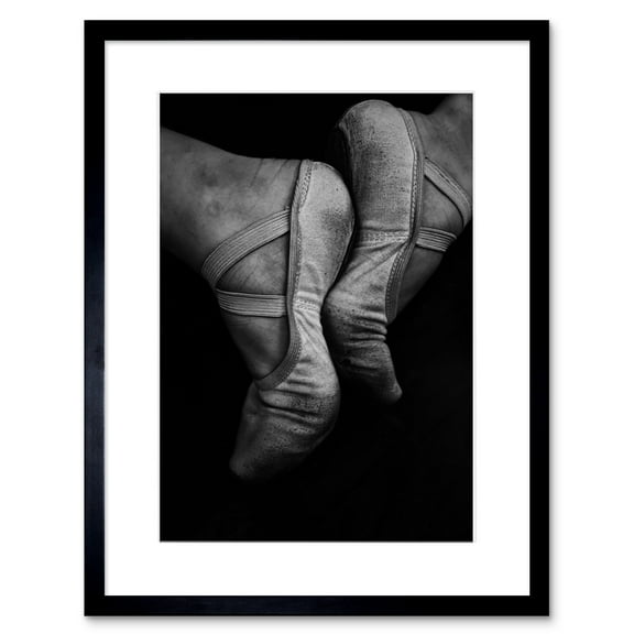 Ballerina Ballet Shoes Framed Wall Art Print