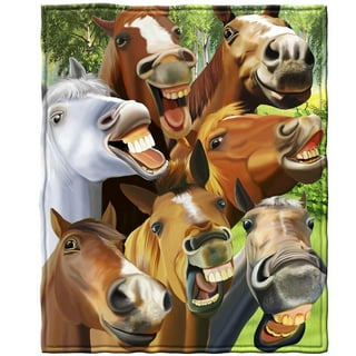 Blankets with Horse Design