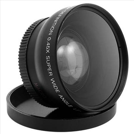 52MM 2.2x Telephoto and 0.45X Wide Angle High Definition w/ Macro Portion Lenses for NIKON DSLR (D5200 D5100 D5000 D3200 D3100 D3000) and Microfiber Lens Cleaning