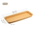 thumbnail image 2 of Unique Bargains Plastic Plant Saucers Rectangular Flower Drip Tray Terracotta 14.17x5.31", 2 of 5