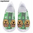 thumbnail image 1 of Doginthehole - Zapatos planos informales para mujer, de malla, ligeros, transpirables, sin cordones, con dibujos de cachorros, color blanco, 1 of 5