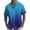 04#Blue, variant on Men's Fashion Shirts Gradient Color Hawaiian Shirt Buttons Up Summer Beach Dress Shirts