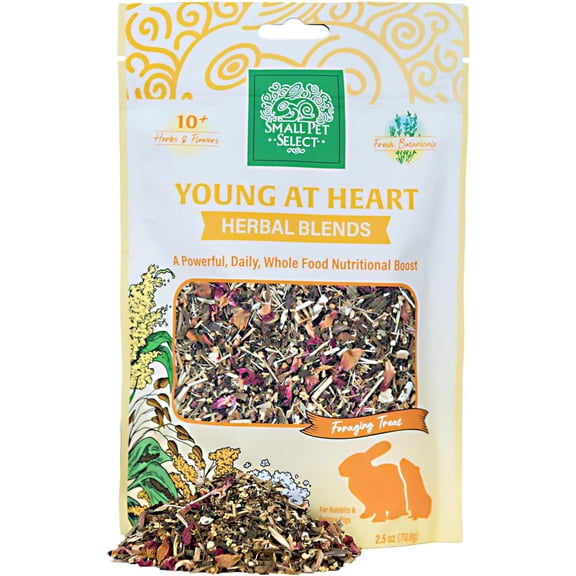 Small Pet Select - Young at Heart Herbal Blend, a Natural Herbal Treat for Rabbits and Guinea Pigs, 2.5oz
