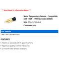thumbnail image 2 of Water Temperature Sensor - Compatible with 1989 - 1991 Chevy V3500 1990, 2 of 2