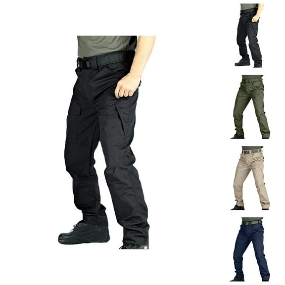 Tactical Cargo Pants for Men 2025 Waterproof Durable Outdoor Loose Work Pants with Pockets Mens Trousers