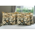 thumbnail image 2 of Ambesonne Floral Eucalyptus Throw Pillow Cover Pack of 4, Century&nbsp;Modern, 4 Pcs-26" x 16", Amber Laurel Green, 2 of 5