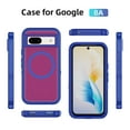 thumbnail image 3 of Allytechgroup Magnetic Back Case for Google Pixel 8, Military Grade Shockproof Anti-Scratch Durable Protection Slim Fit Lightweight Phone Case Cover for Women Men, Blue+Rose, 3 of 8