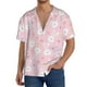 thumbnail image 1 of Balery Easter Cute Rabbit Camisa Casual de Manga Corta con Botones para Hombre, Texturizada, Estilo Cubano, para Playa, Verano-4X-Large, 1 of 5