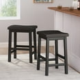 thumbnail image 2 of Toluca Saddle Wood Counter Stool (Set of 2), 2 of 5