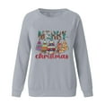 thumbnail image 5 of Chandail en Molleton de Noël pour Femmes 2023 Imprimé de Noël à Manches Longues et Col Rond en Liquidation, 5 of 5